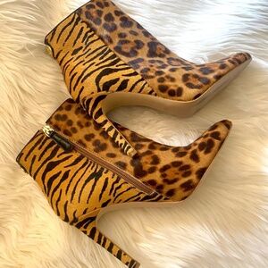 GUESS Mixed Animal Print Booties – Leopard & Tiger Stiletto Booties– Size 7.5